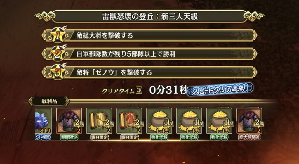 雷土リザルト